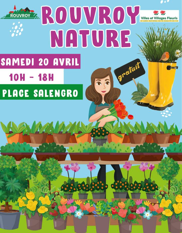 Rouvroy Nature, Samedi 20 avril, de 10h à 18h, sur la Place Salengro. Nombreuses animations.