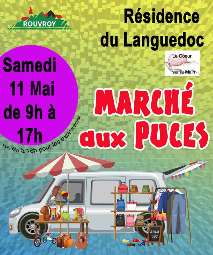 Samedi 11 mai de 9h à 17h, Marché aux puces, résidence du Languedoc, organisé par « Le Cœur sur la main ».